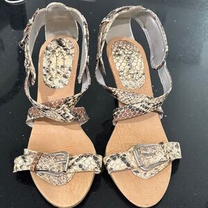 Snakeskin Patterned Women's Sandals